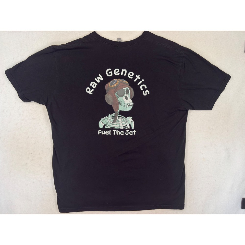 Raw Genetics Fuel The Jet Skeleton Pilot Graphic T-Shirt Black XXL